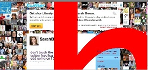 onmouseover attacked twiter page of sarah brown