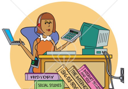 human with calculator computer and laptop human with calculator computer and laptop