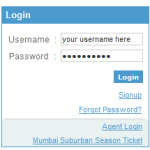 IRCTC Login Page