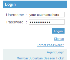 IRCTC Login Page