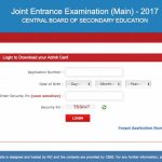 JEE Main Admit Card 2017