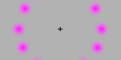 color changing moving dot optical illusion